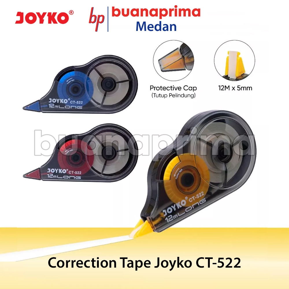 

CORRECTION TAPE JOYKO CT-522 12 meter Per Pcs Tip X Kertas Ex Kering