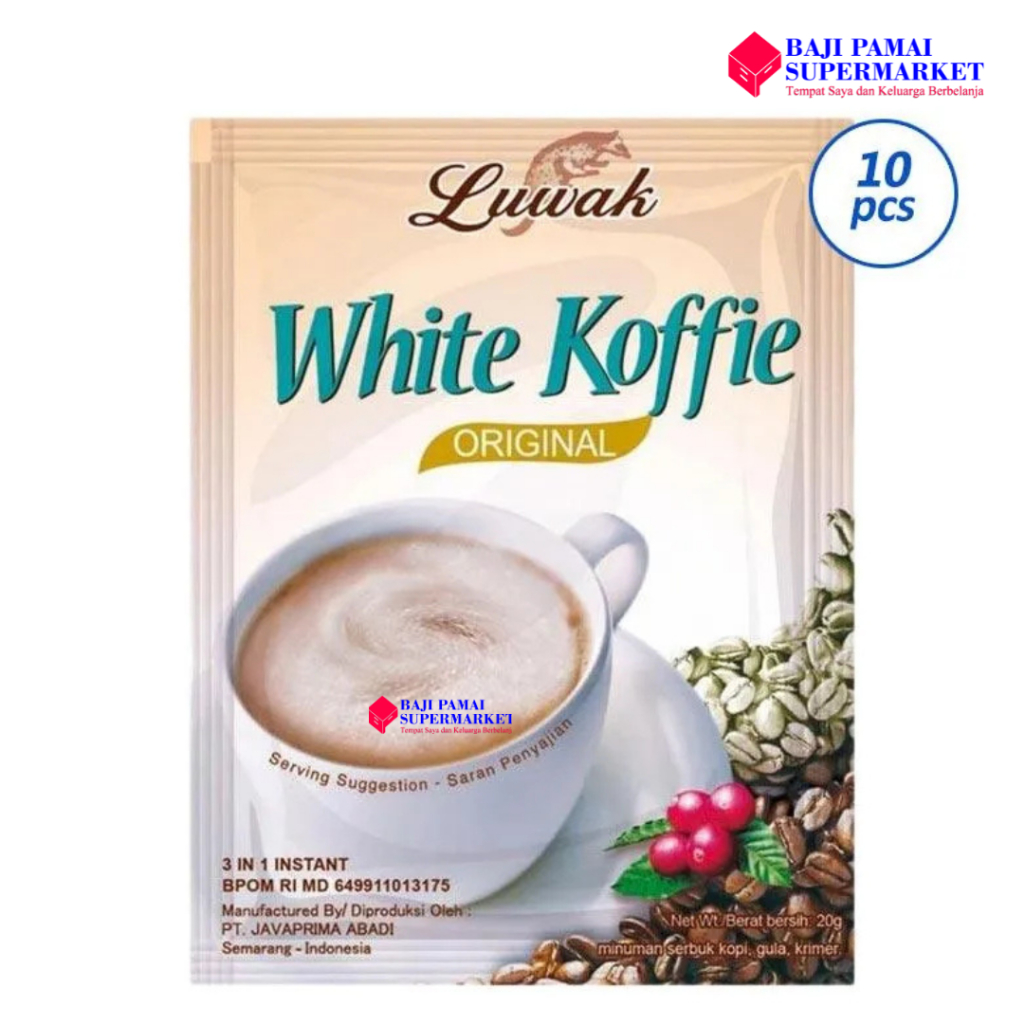 

LUWAK WHITE COFFEE @20GR 1 Renteng isi 10 sachet