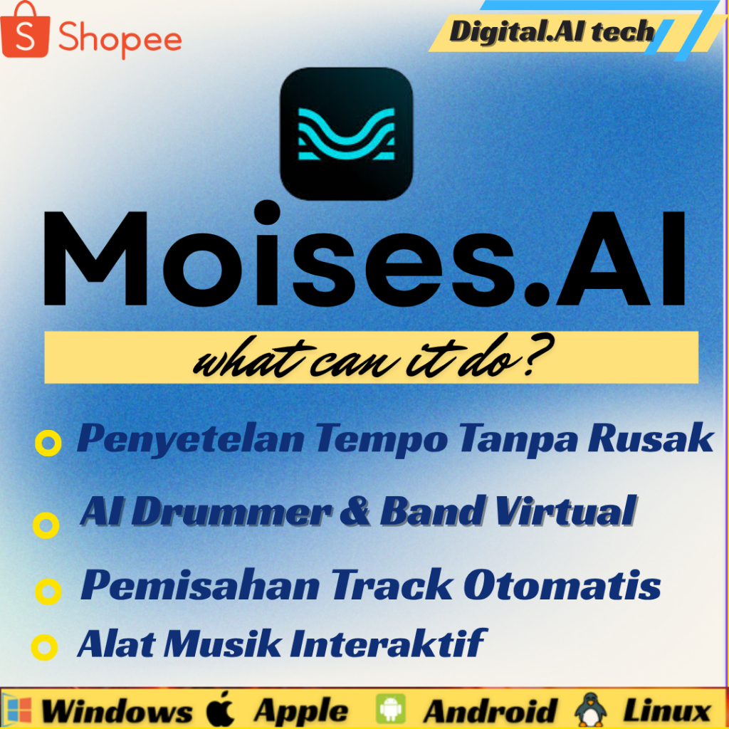 MOISES AI PREMIUM ALL DEVICE 1 BULAN