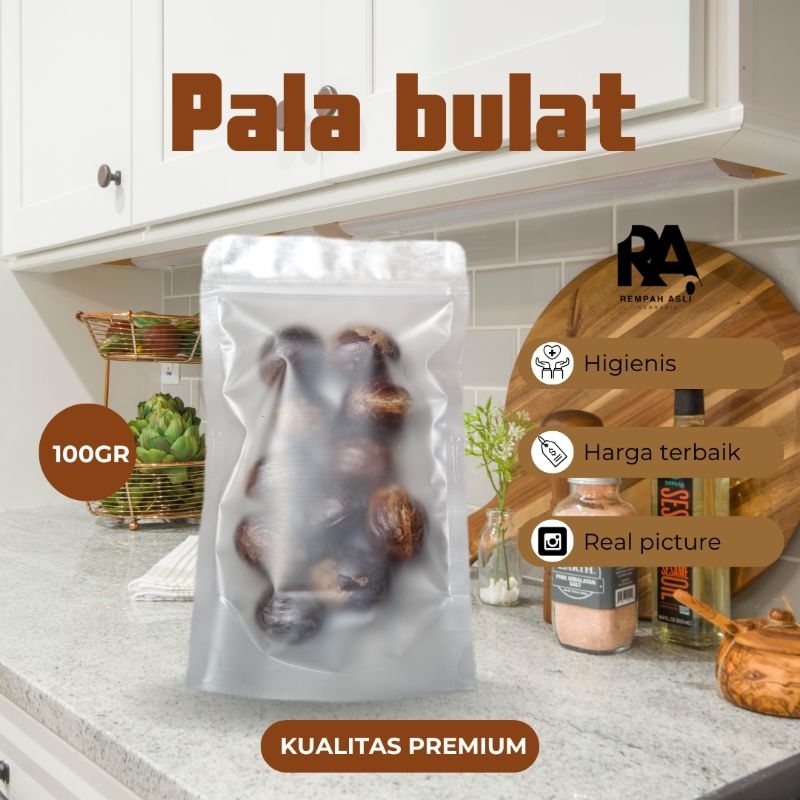 

Biji pala 100gr / nutmeg seed / Rempah Asli Indonesia