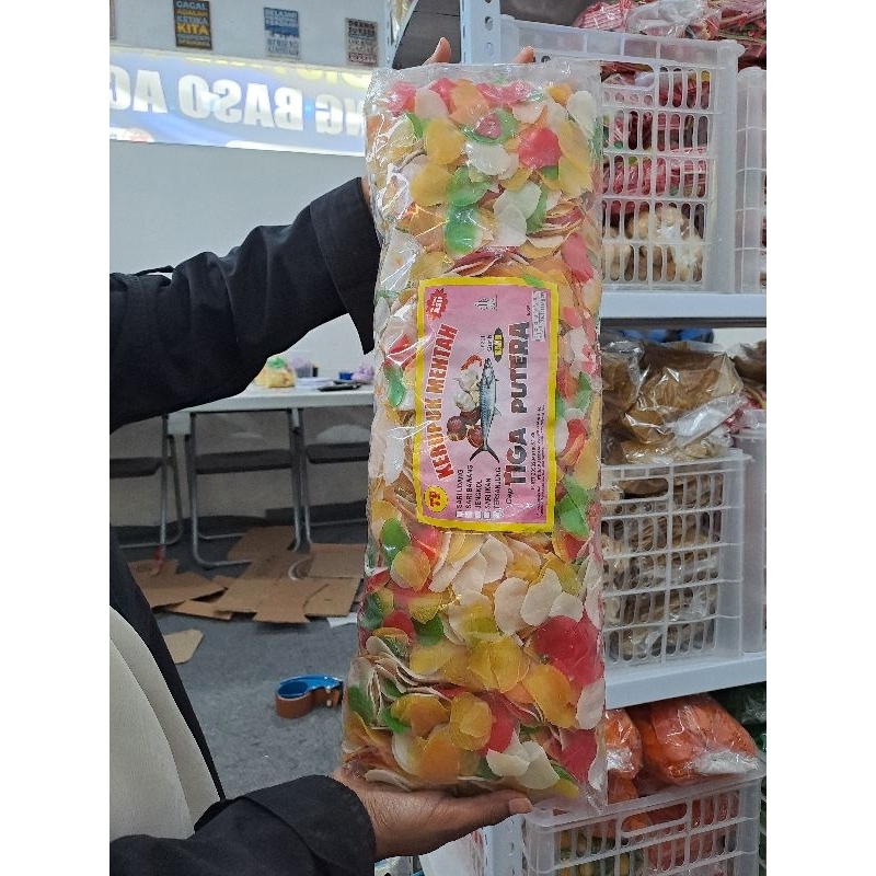 

kerupuk pelangi 3 kg topping seblak