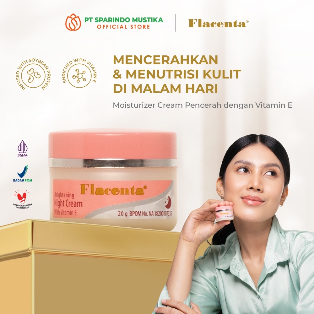 FLACENTA Brightening Night Cream Vitamin E 20gr