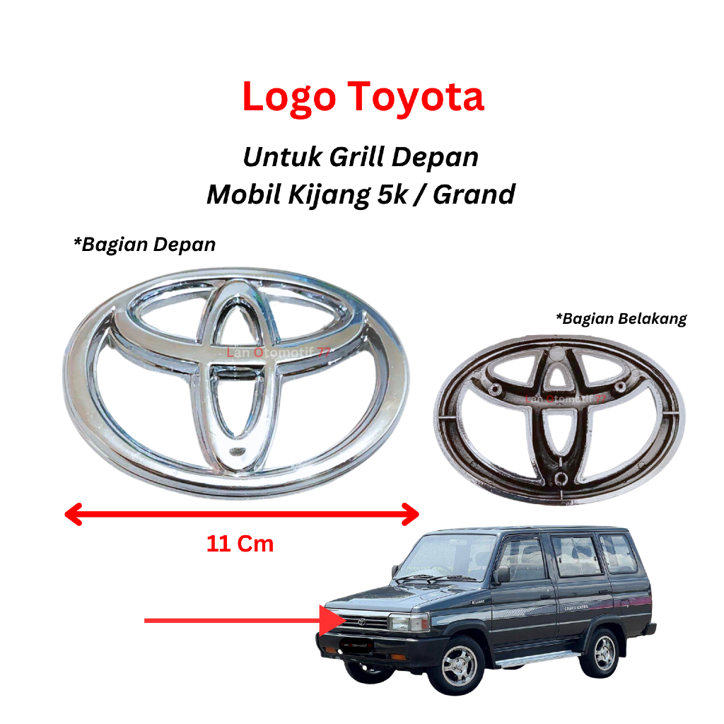 Emblem Logo Oval Toyota for Kijang 5K / Grand Extra / Kijang Grand