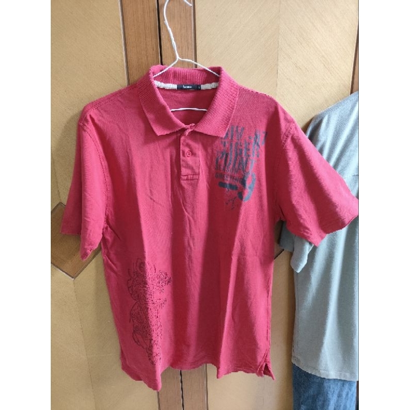 Baju Kemeja Polo Pria Bossini Merah Size L