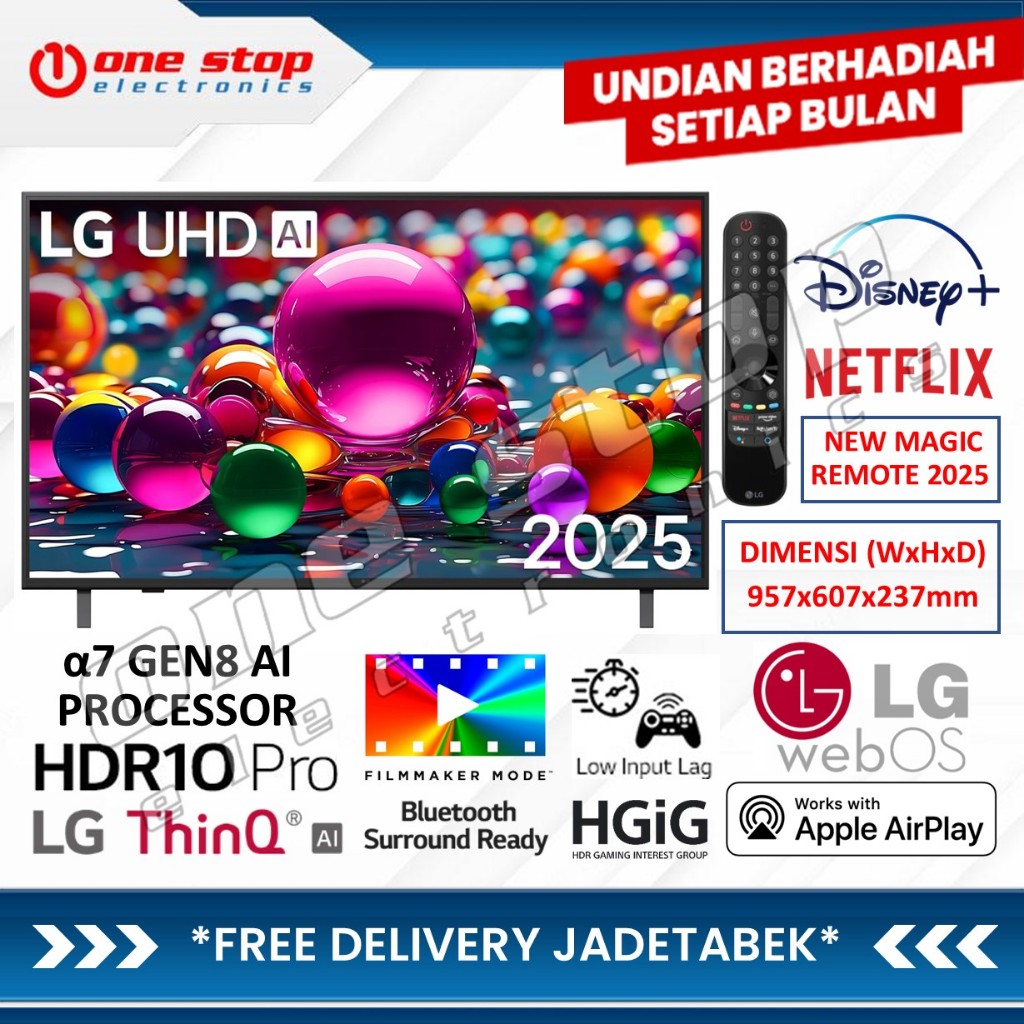 LG 43UA7550PSA / 43UA7550 / UA7550 4K UHD AI Smart TV 43 Inch