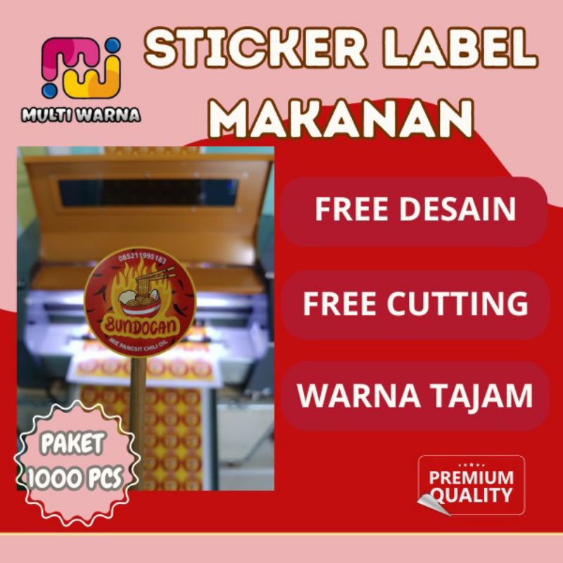 

1000 pcs Stiker Label Usaha/Stiker kemasan/Stiker Produk/Stiker Makanan