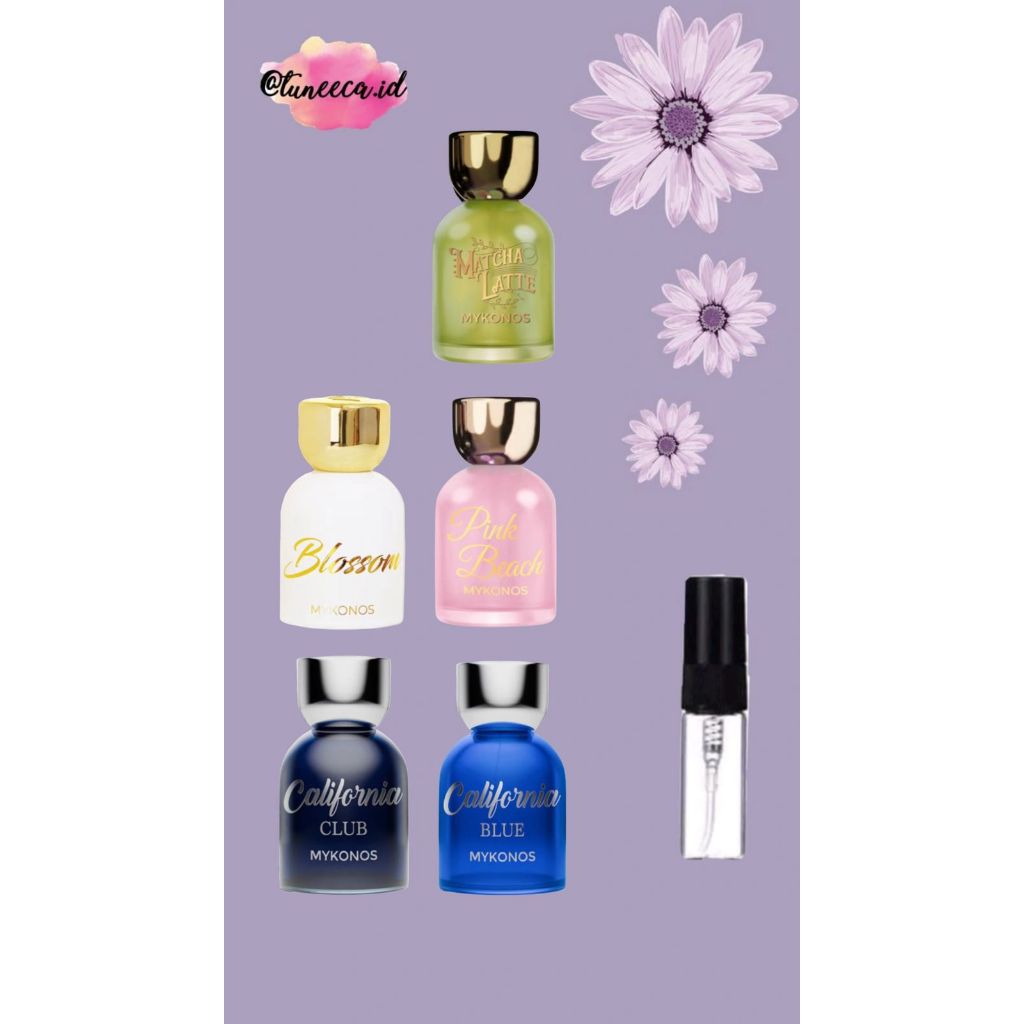Decant MYKONOS Extrait De Parfume  (Share in Bottle) - Pink Beach , Blossom , Matcha Latte , Califor