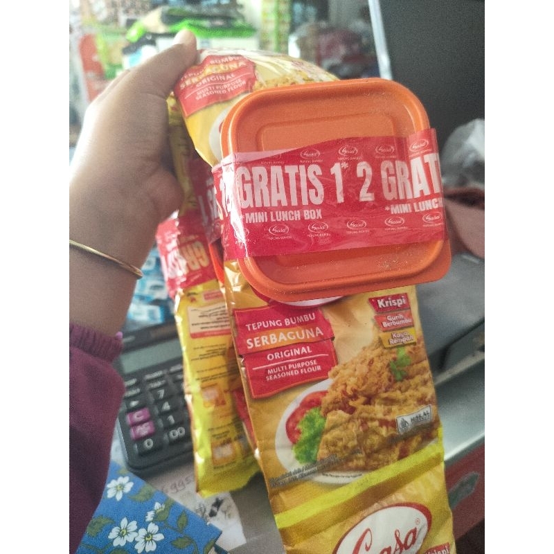 

Sasa Tepung Bumbu serbaguna Renceng 10 sachet Gratis 5 Lunch Box