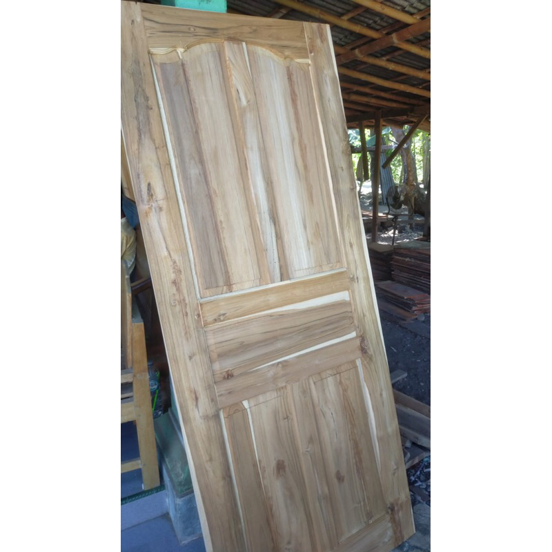 Daun pintu plus kusen 1 set (kayu jati)