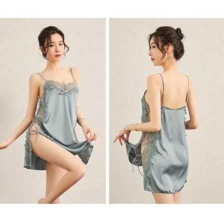 Malam- Panjang sexy wanita lingerie Baju Tidur Renda