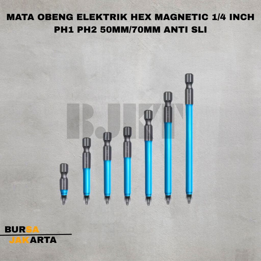 MATA OBENG HEX MAGNETIC PH1 PH2 OBENG MAGNET ANTI SLIP