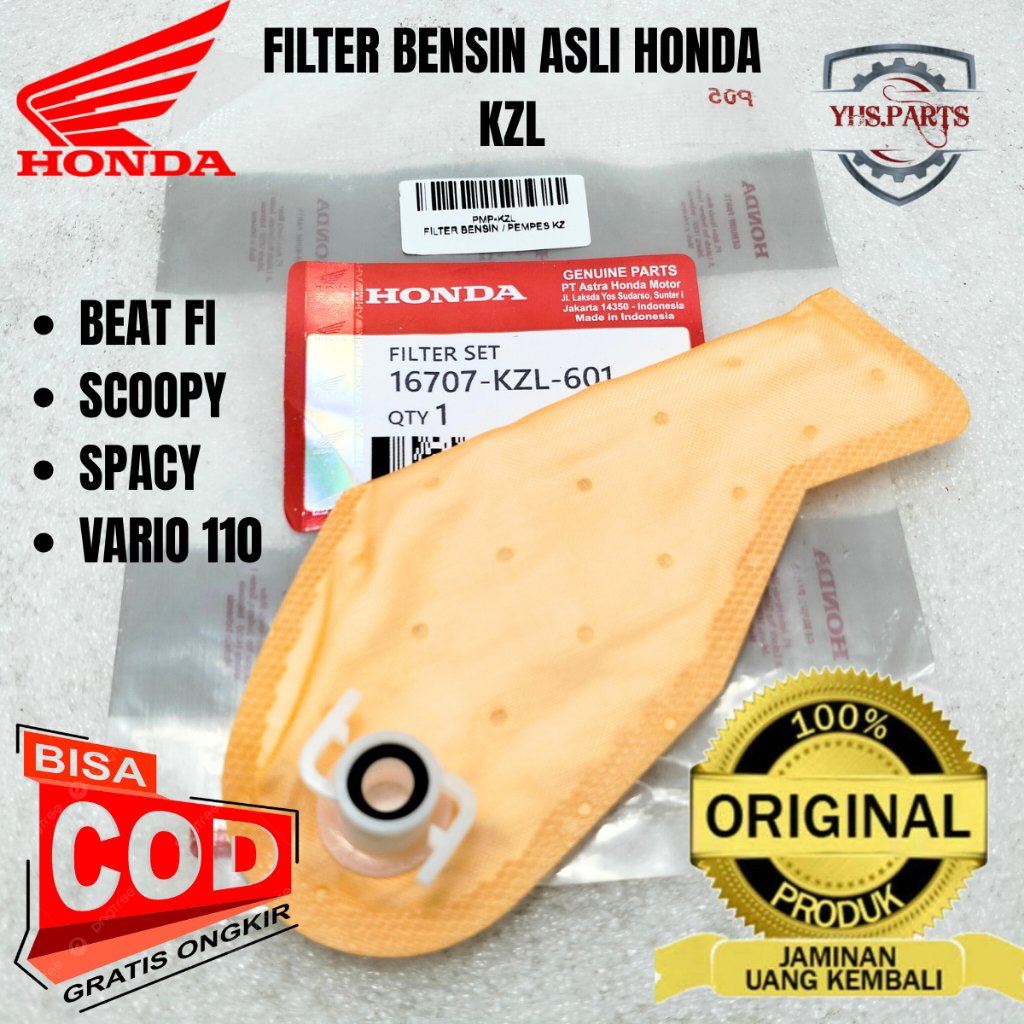ASLI ORIGINAL FILTER BENSIN HONDA AHM KZL BEAT FI SCOOPY SPACY VARIO 110