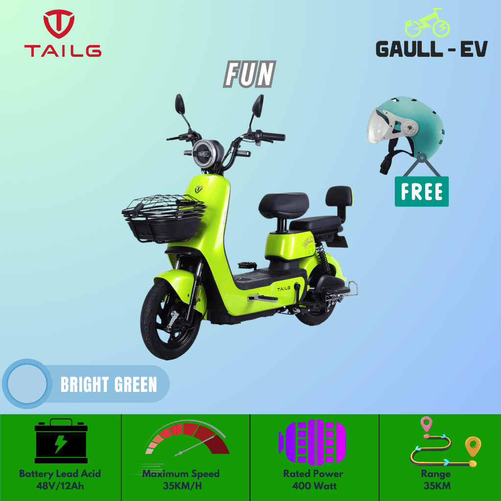 FREE HELM Sepeda Listrik Tailg Fun Sekuter Listrik Outdoor - Power 400 Watt