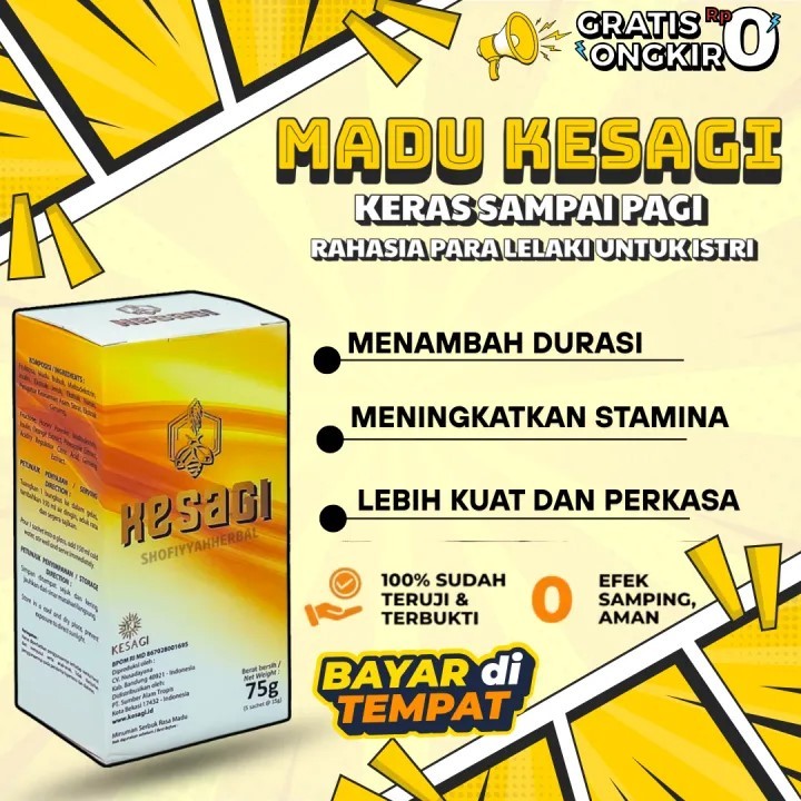 

Madu Kesagi 1 Boks isi 5 sachet / Kosagi Minuman Stamina Pria Privasi Aman