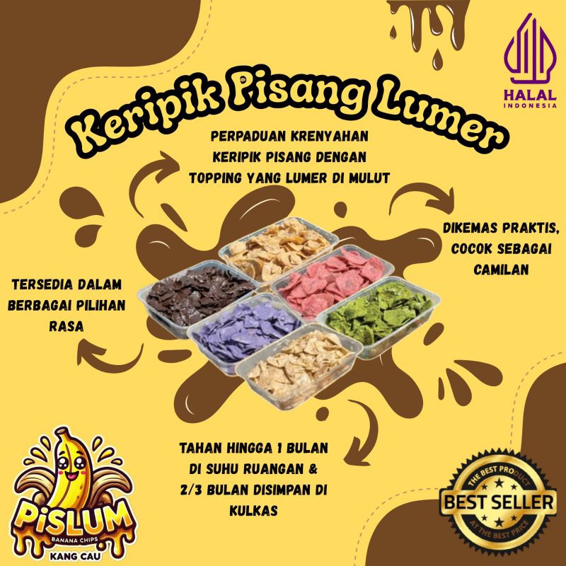 

PISLUM - Keripik Pisang Lumer Topping Aneka Rasa | Camilan Manis Kekinian by Kang Cau