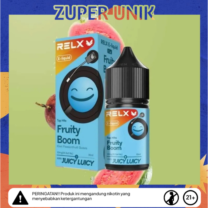 RELX SALT FRUITY BOOM LIQUID 30ML 30MG 100% AUTHENTIC