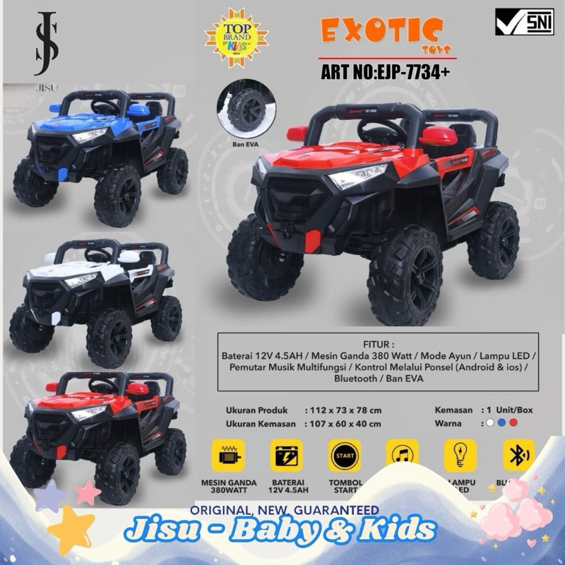 Exotic RC JEEP EJP-7734+ Mobil Aki Mainan Anak