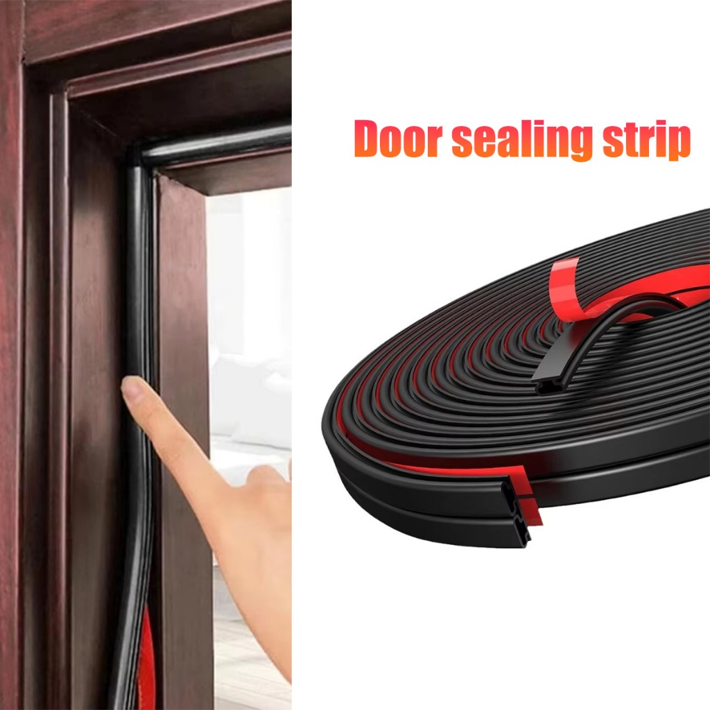 Busa Karet Peredam Suara Penutup Celah Pintu Jendela Kusen Door Seal Strip Panjang 6 Meter