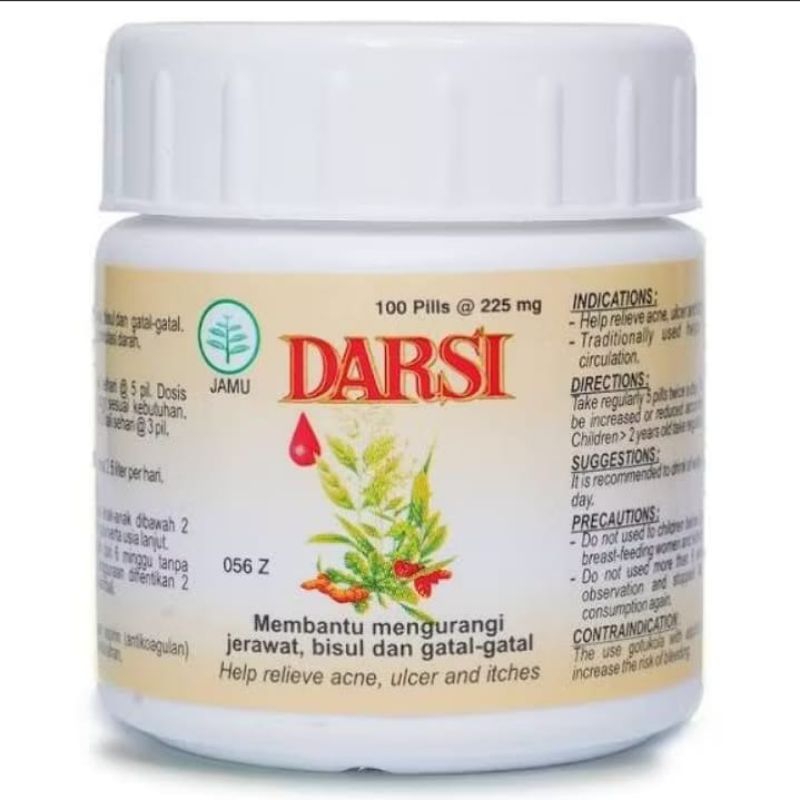 

bisul jerawat & bersih darah darsi isi 100 pil jamu borobudur herbal
