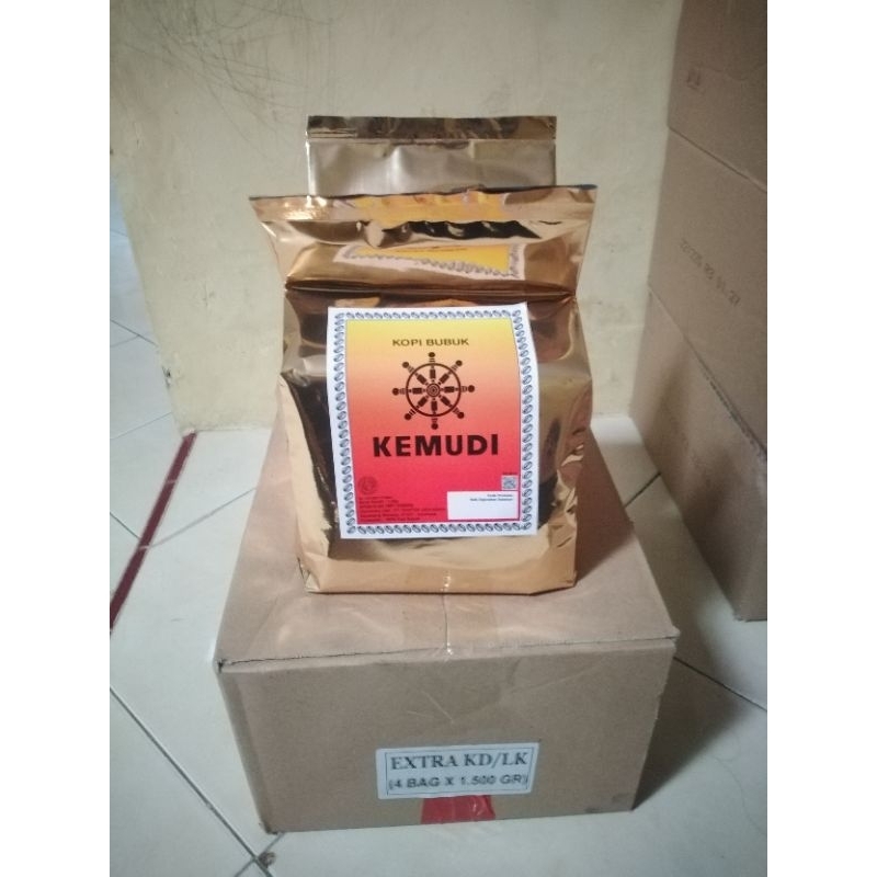 

Kopi Murah Merk KEMUDI by santos kapal api kemasan 1,5kg. harga grosir ckp beli 3pcs.