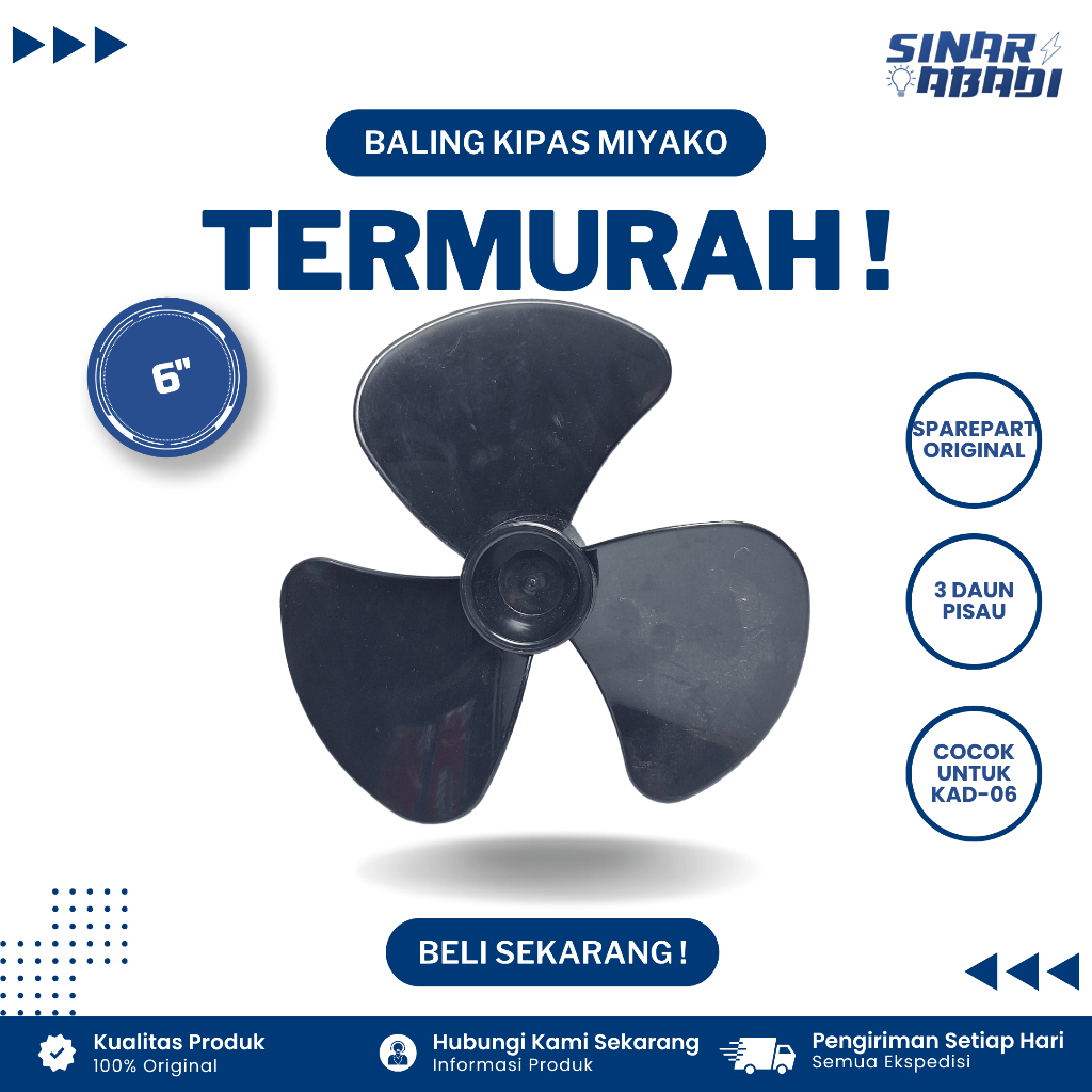 Baling Kipas Angin Miyako 6 Inch