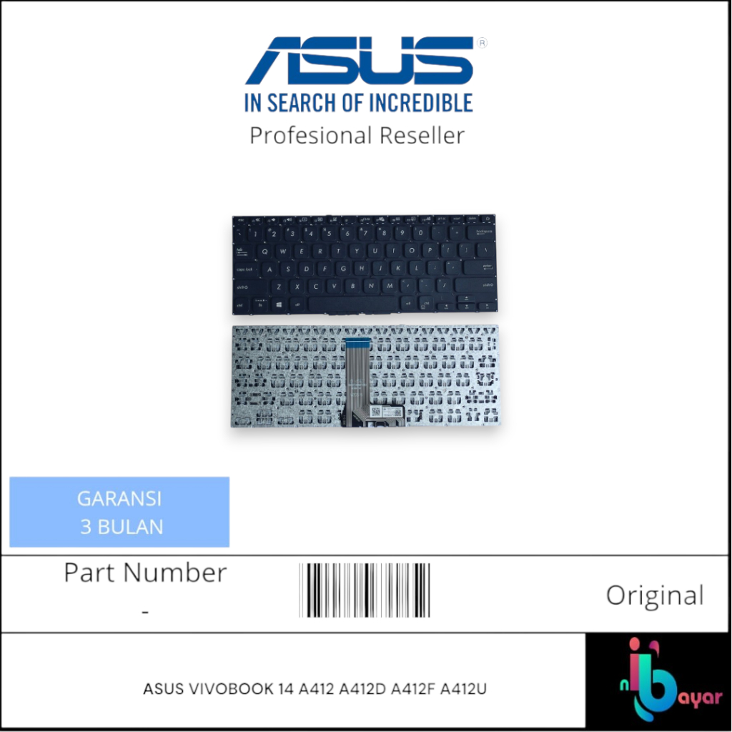 KEYBOARD LAPTOP ASUS VIVOBOOK 14 A412 A412D A412F A412U