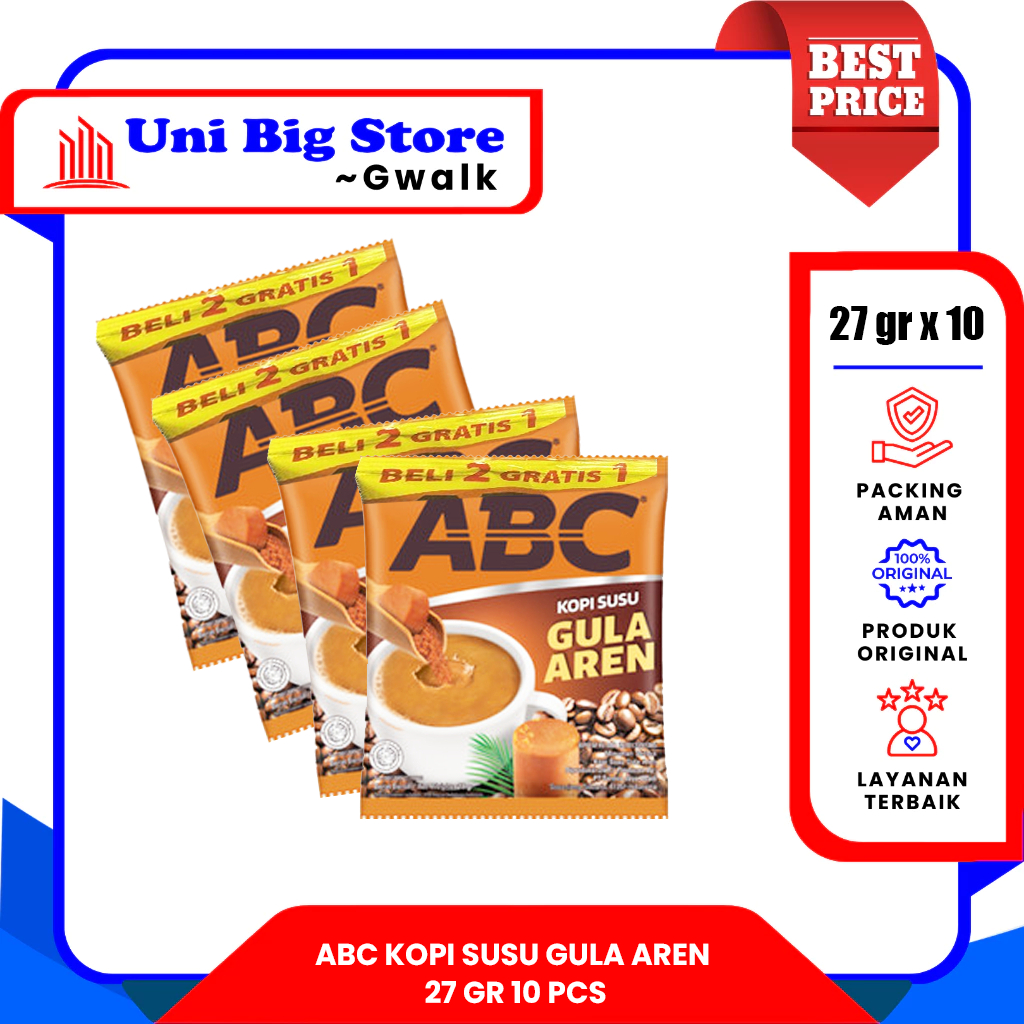

ABC KOPI SUSU GULA AREN RENTENG - (27 gr x 10 pcs)