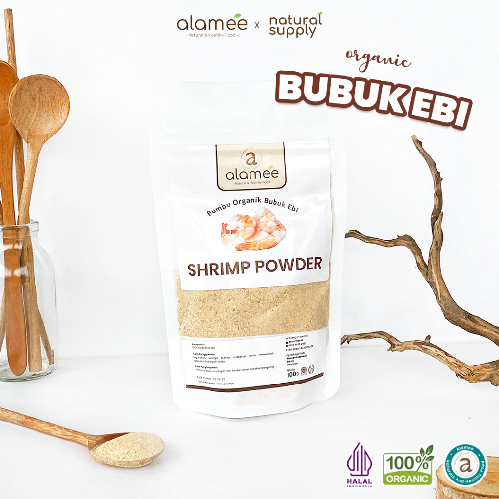 

ALAMEE Ebi Bubuk Kering Bumbu Dapur Organik Udang Shrimp Powder Spice Seasoning 100gr naturalsupply