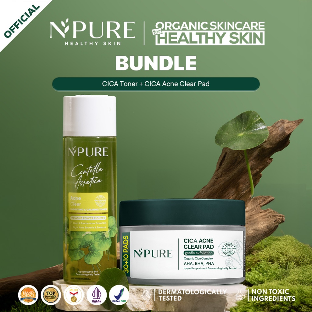 SPECIAL PRICE - ACNE CARE - NPURE Bundling Toner CICA 150ml + CLear Pad / Hydrating Toner / Acne Fac
