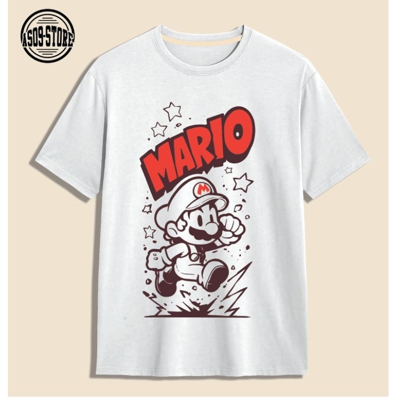 Kaos Tshirt Super Mario Bros Run Gaming Ninetendo
