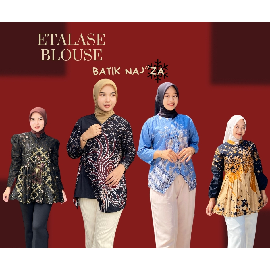 CUSTOM batik wanita blouse cewek baju batik cewek kemeja batik cewek motif batik modern lengan panja