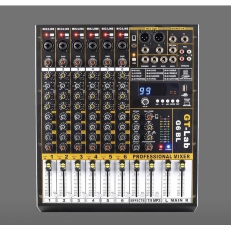 Mixer GT LAB 6 Channel Original