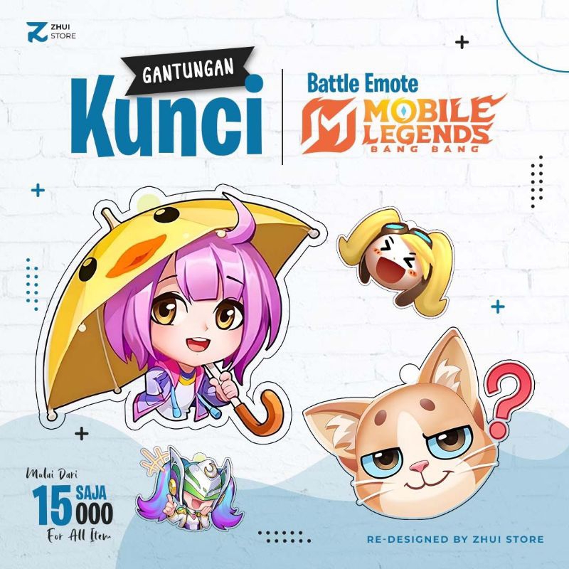 Gantungan Kunci & Tas Mobile Legend - Emote MLBB Akrilik Murah & Berkualitas
