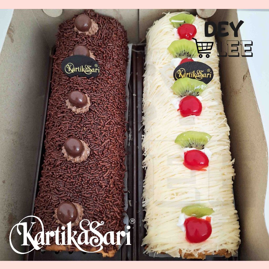 

KARTIKASARI Bolu Gulung Keju & Coklat 2 pcs Roll Tart Cake Bandung