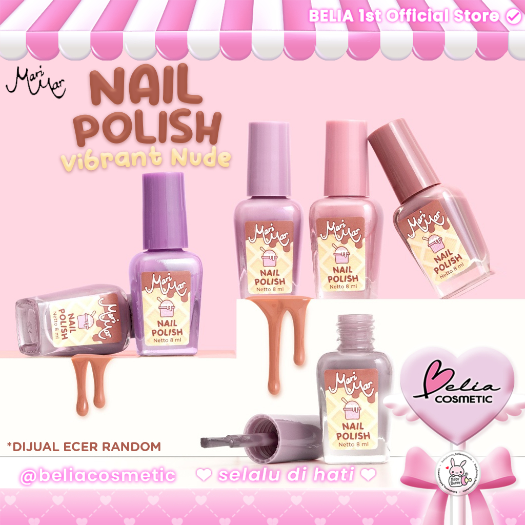 ❤ BELIA ❤ [ECER] MARIMAR Vibrant Nude Nail Polish | Cat Kuku | Kutek Warna Nude | XIXU