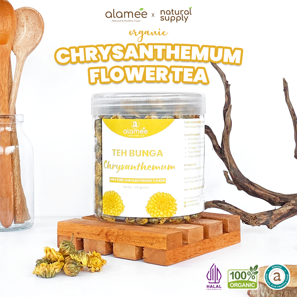 

Teh Bunga Chrysanthemum Tea Krisan Emas Golden Crysant Herbal Alami Organik Alami Crysanthemum 60gr