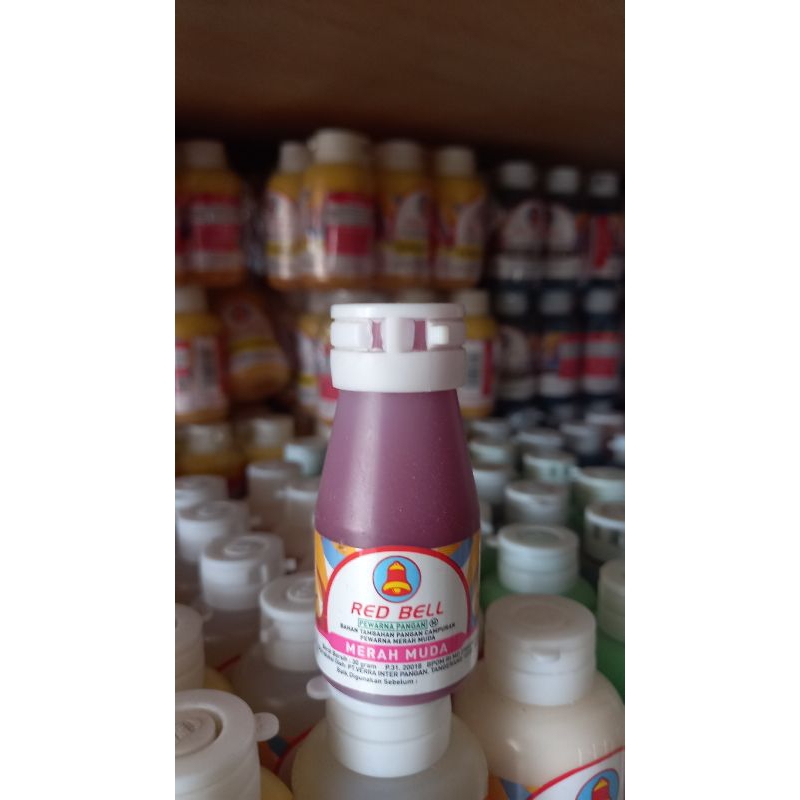 

pewarna makanan merah muda Red Bell 30gram/ Pewarna makanan
