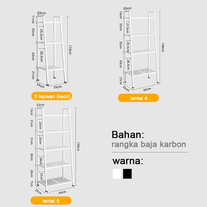 BIG PROMO RAK BESI SUSUN RAK PAJANGAN MINIMALIS RAK PENYIMPANAN RAK BESI 4 TINGKAT RAK BUNGA RAK