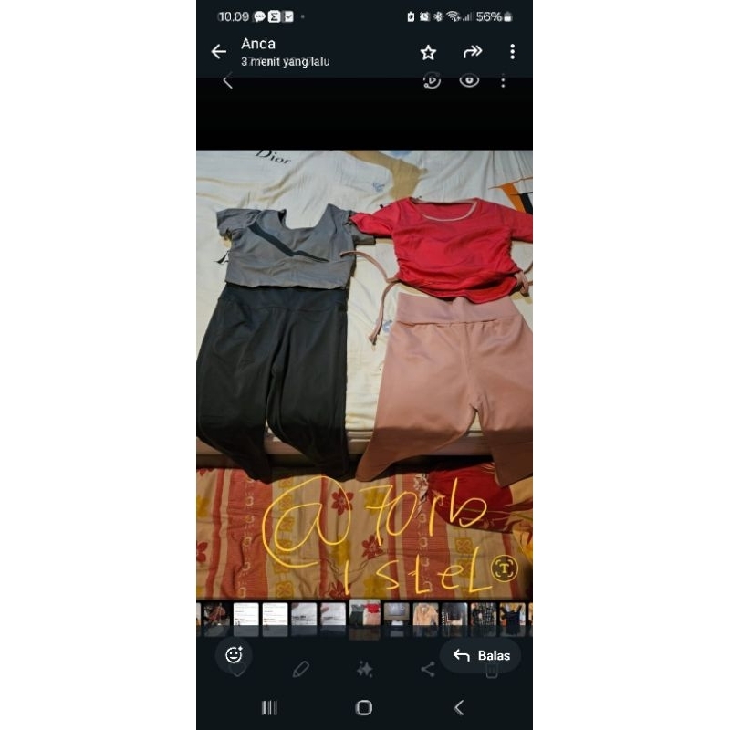 baju senam dijual 1stel bisa nego