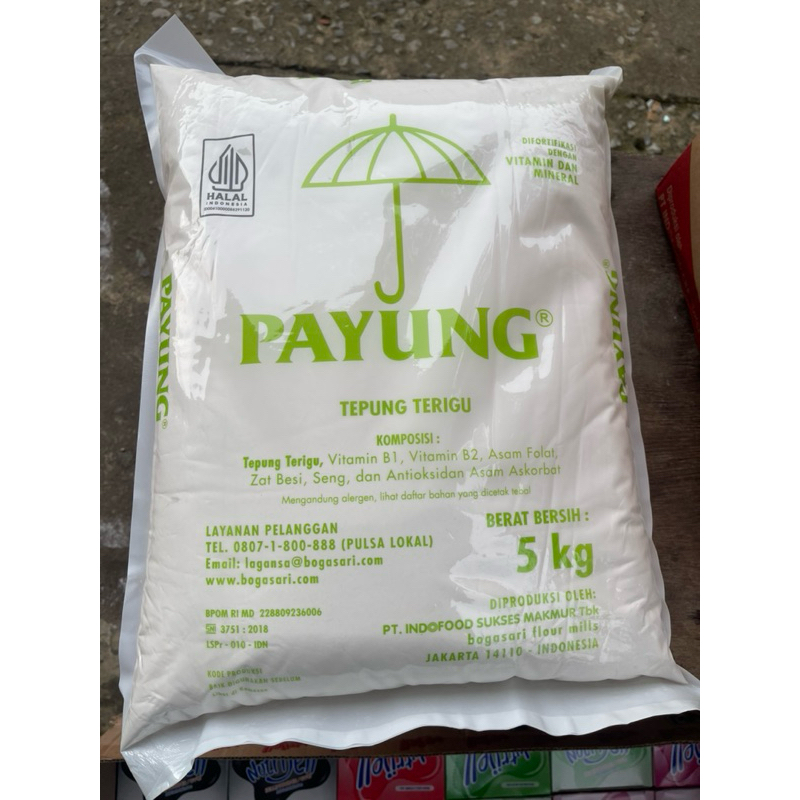 

Gandum Payung ukuran 5kg kemasan ekonomis