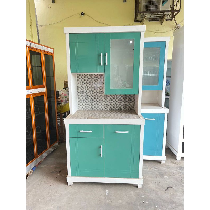 Lemari Sayur Rak Piring Kayu 2 Pintu