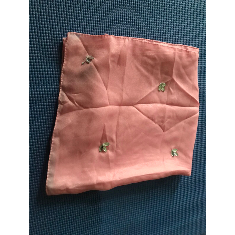 preloved jilbab segiempat manik