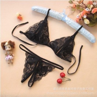 set bra lingerie dan celana model lace transparant import COD
