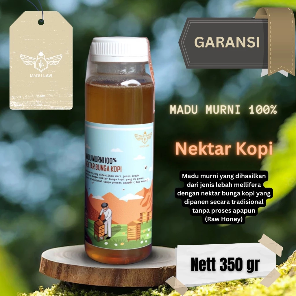

Classica2106 Madu Lavi Murni Asli 350Gram Madu Nektar Kopi 100% Alami Pure Raw Honey