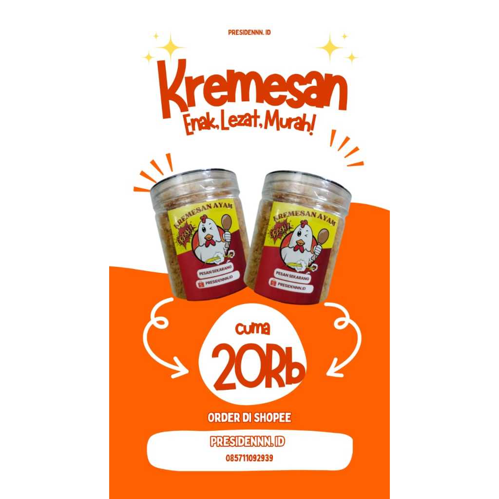 

Kremesan Ayam Kampoeng / Rasa Original Kemasan Toples 500gram