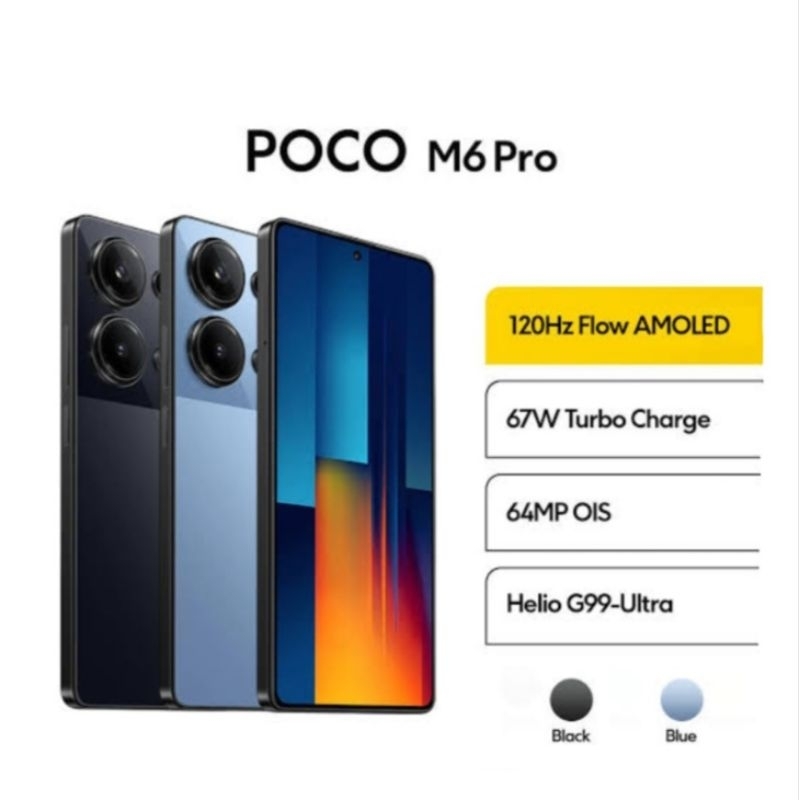 HP XIAOMI POCO M6 PRO 8/256 GB - POCO M6 PRO RAM 8GB ROM 256GB RESMI