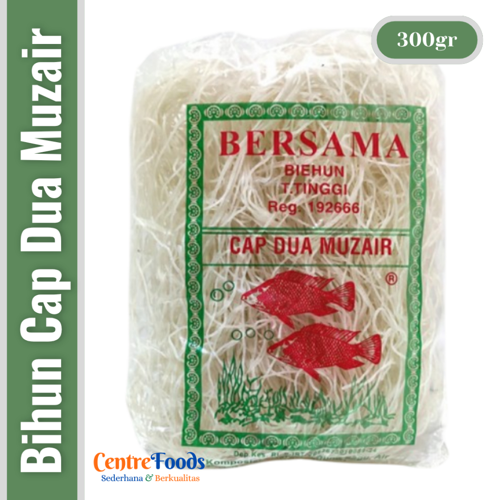 

Bihun Mujair - Bihun Cap Dua Ikan Muzair | 300gr [ Harga Per BKS ]