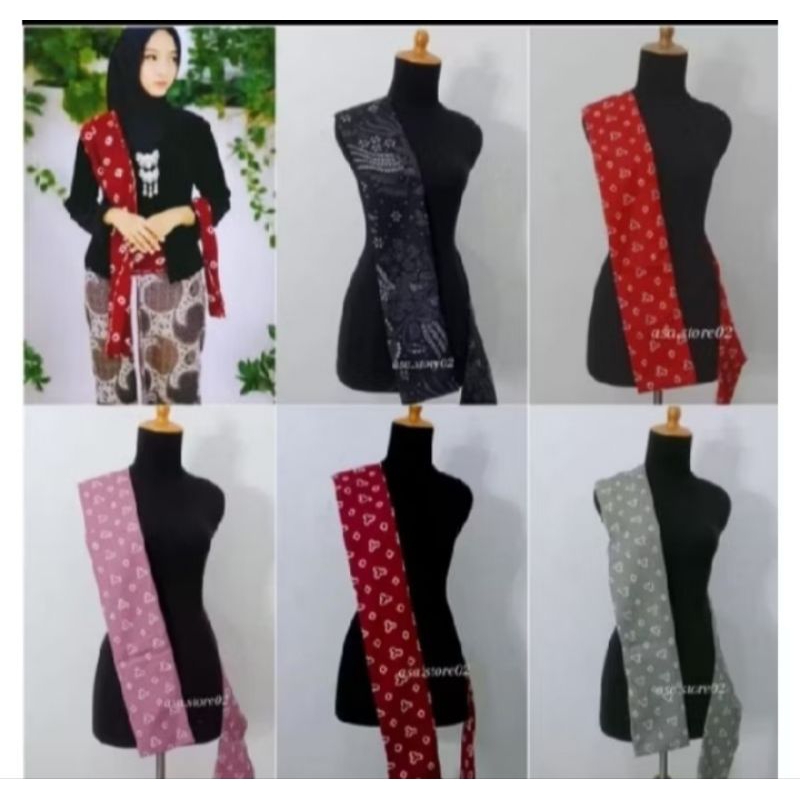 Selendang batik & angkin (kemben) jumputan