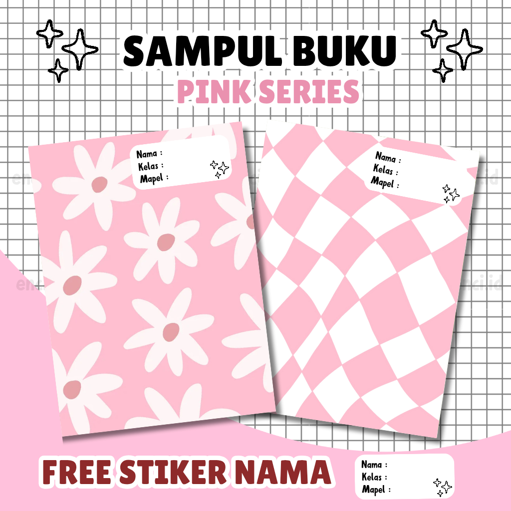 Sampul Buku Sekolah - Sampul Buku Aesthetic Pink Collection