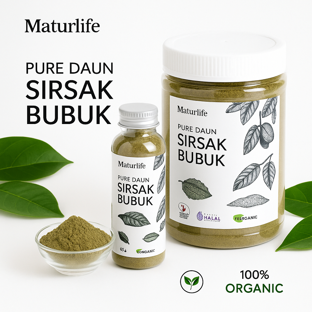 

DAUN SIRSAK SEGAR BUBUK / TEH DAUN SIRSAK / DAUN SIRSAK KERING / AUN SIRSAK HERBAL ANTI KANKER